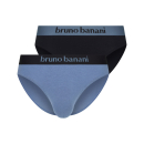 BRUNO BANANI 2er Pack Slip FLOWING S - XXXL steinblau 4855