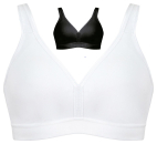 NATURANA 86021 Soft Sport BH 80 - 105, B - D weiß schwarz