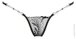 LUCKY CHEEKS Sonderpreis Luxury String SILVER MOON - LC151SM Gr. L